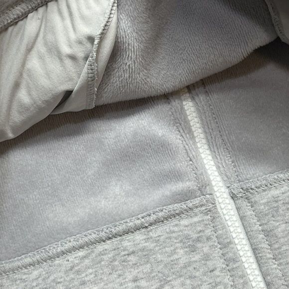Athleta Cozy Karma Back Zip Sweatshirt‎ Dress Stretch Grey Petite Sz M - Picture 5 of 10